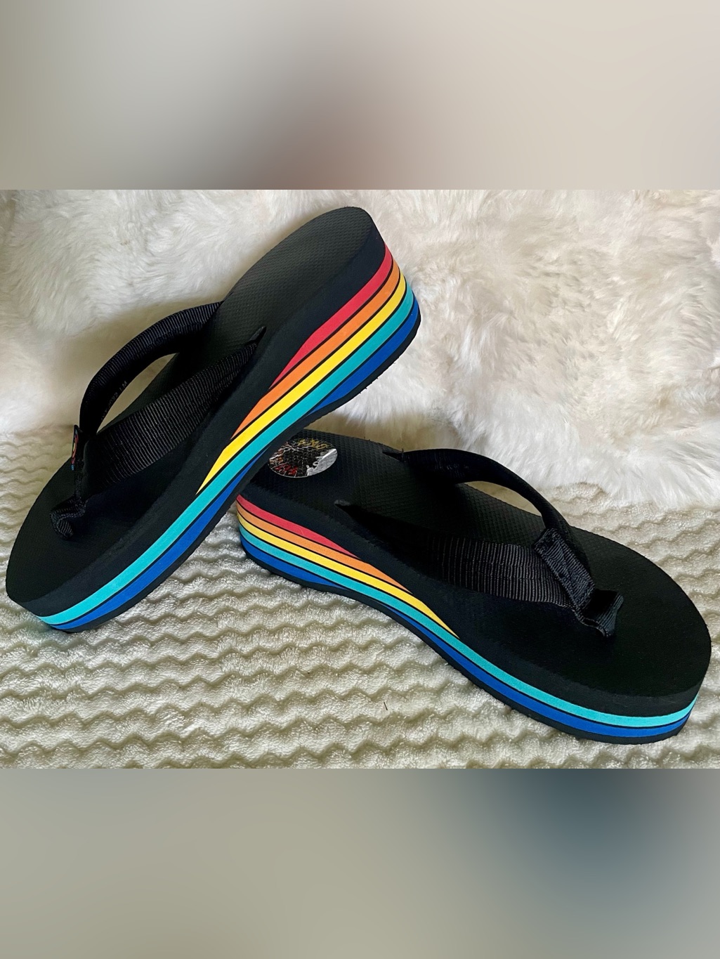 New Rainbow Sandals Brand Vintage Rainbow Flip Flop Sandals 65  75 77